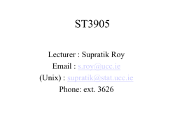 ST3905 - Mathematical Sciences| |UCC