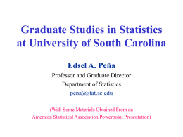 Statistics Graduate Program at University of South Carolina