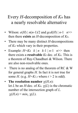Every H-decomposition of Kn has a nearly resolvable