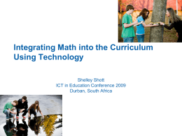 Integrating Math into the Curriculum Using Technology