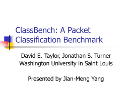 ClassBench: A Packet Classification Benchmark