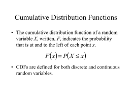 Cumulative Distribution Functions