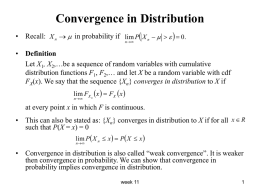Convergence in Distribution