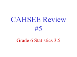 CAHSEE Review #1
