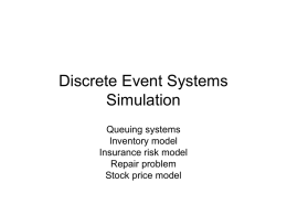 Discrete Event Systems Simulation