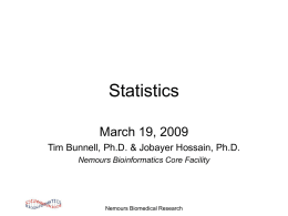 Statistics - University of Delaware