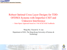 Robust Optimal Cross Layer Designs for TDD