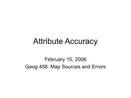 Attribute Accuracy - DePaul University GIS Collaboratory