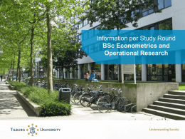 Information per Study Round BSc Econometrics and