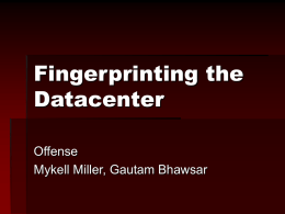 Fingerprinting the Datacenter: Automated Classification of