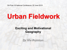 Urban Fieldwork - Geographical Association
