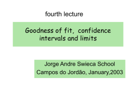 Goodness of fit, confidence intervals and limits