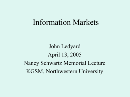 Combinatoric Information Markets