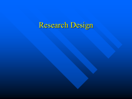 Research Design - University of West Alabama