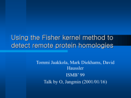 Using the Fisher kernel method to detect remote protein