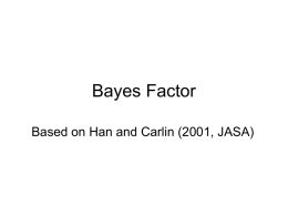 Bayes Factor - Washington University in St. Louis