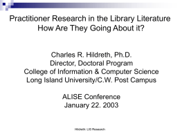 Practitioner Research in the Library Literature How Are