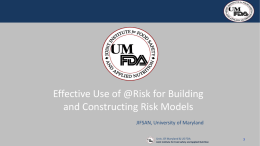 Effective Use of @Risk for Building and Constructing Risk