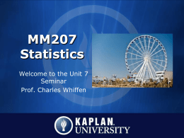 MM207 Statistics - Charles Whiffen's Math & Stats Website