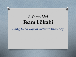 E Komo Mai Team Lokahi - Kaimuki Middle School