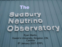 Solar Neutrinos and the SNO Experiment