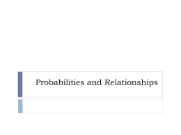 Probabilities and Correlations