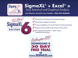 Introducing SigmaXL Version 6 - SigmaXL | Lean Six Sigma