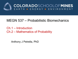 MEGN 537 – Probabilistic Biomechanics Ch.1 – Introduction