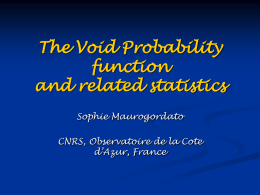 Void Statistics - University of Groningen