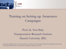 Training on Setting-up Awareness Campaigns