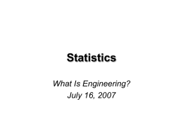 Statistics - Johns Hopkins University