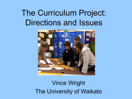 The Curriculum Project: Directions and Issues