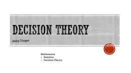 Decision Theory - Muskingum University