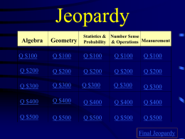 Jeopardy - shenet.org