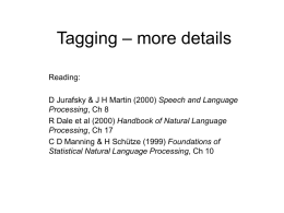 Stemming, tagging and chunking