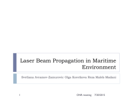 Laser Beam Propagation in Maritime Environment