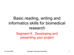 Basic reading, writing and informatics skills for