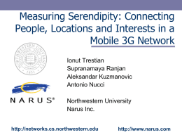 Measuring Serendipity: Connecting People, Locations and
