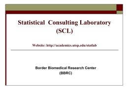 Statistical Consulting Lab