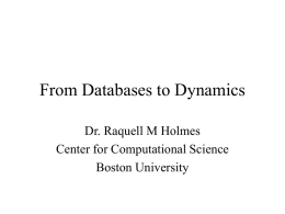 From Databases to Dynamics