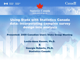 Using Stata with Statistics Canada data: Incorporating