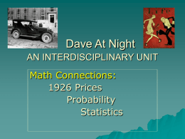 Dave at Night, An Interdisciplinary Unit