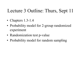 Lecture 3: Thurs, Sept 11 - University of Pennsylvania
