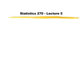 Statistics 400 - Lecture 2