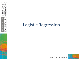 Logistic Regression - Centre for Suicide Research and