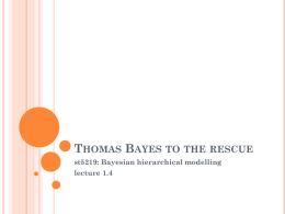 Thomas Bayes to the rescue - National University of Singapore