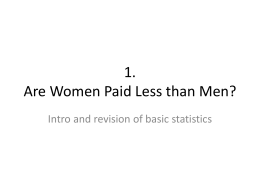 Are Women Paid Less than Men?