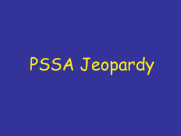 PSSA Jeopardy - School District