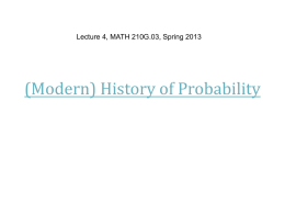 Probability - New Mexico State University