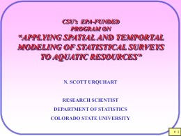 CSU’s EPA-FUNDED PROGRAM ON “APPLYING SPATIAL AND